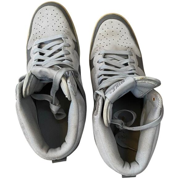 2013 Nike Dunk High Womens Gray Size US 8 Lace Up Athletic Wedge 52899-005 - Picture 12 of 12